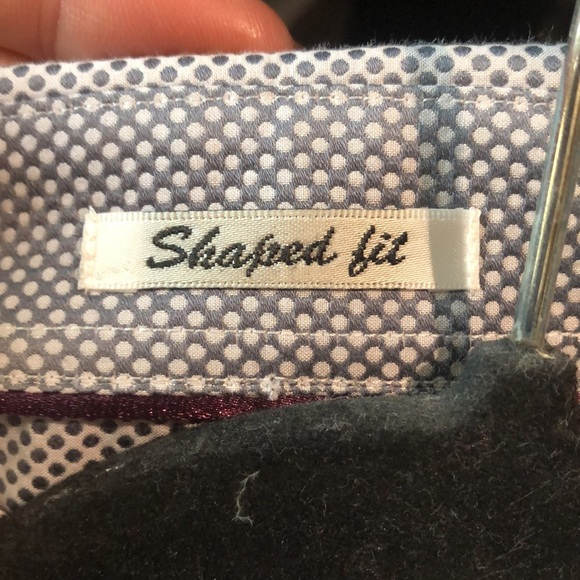 Bugatchi shaped fit fit two tone polka dot grey charcoal shirt cotton 3XL - Picture 10 of 11